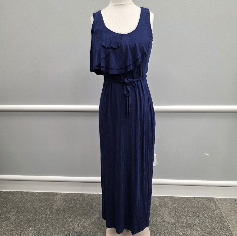 Calvin Klein Deep Blue Layered Maxi Dress